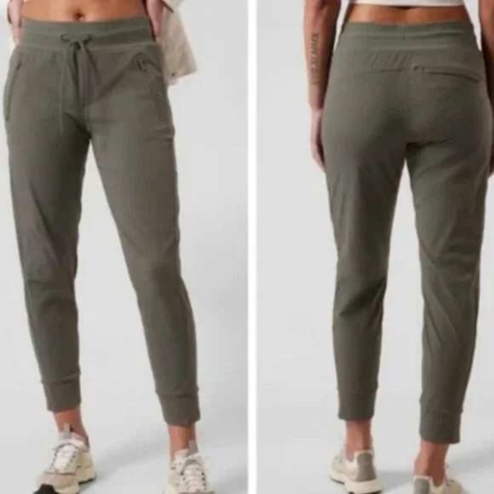 Athleta Olive Green Track Joggers